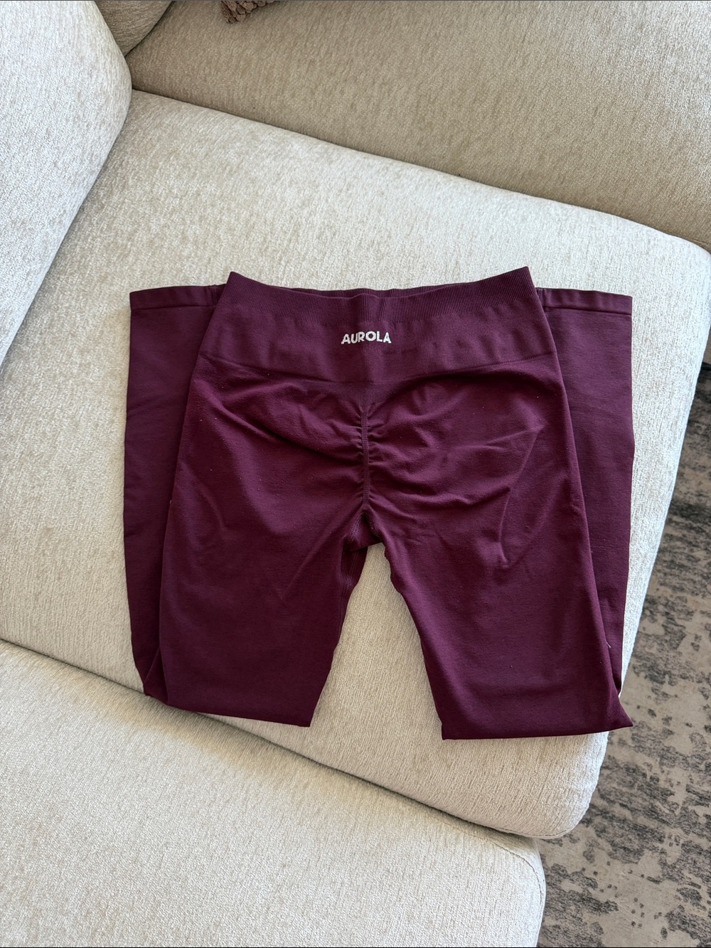 Aurora Burgandy Active Leggings